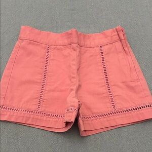 Janie and Jack Pink Lace Trim Girls Shorts